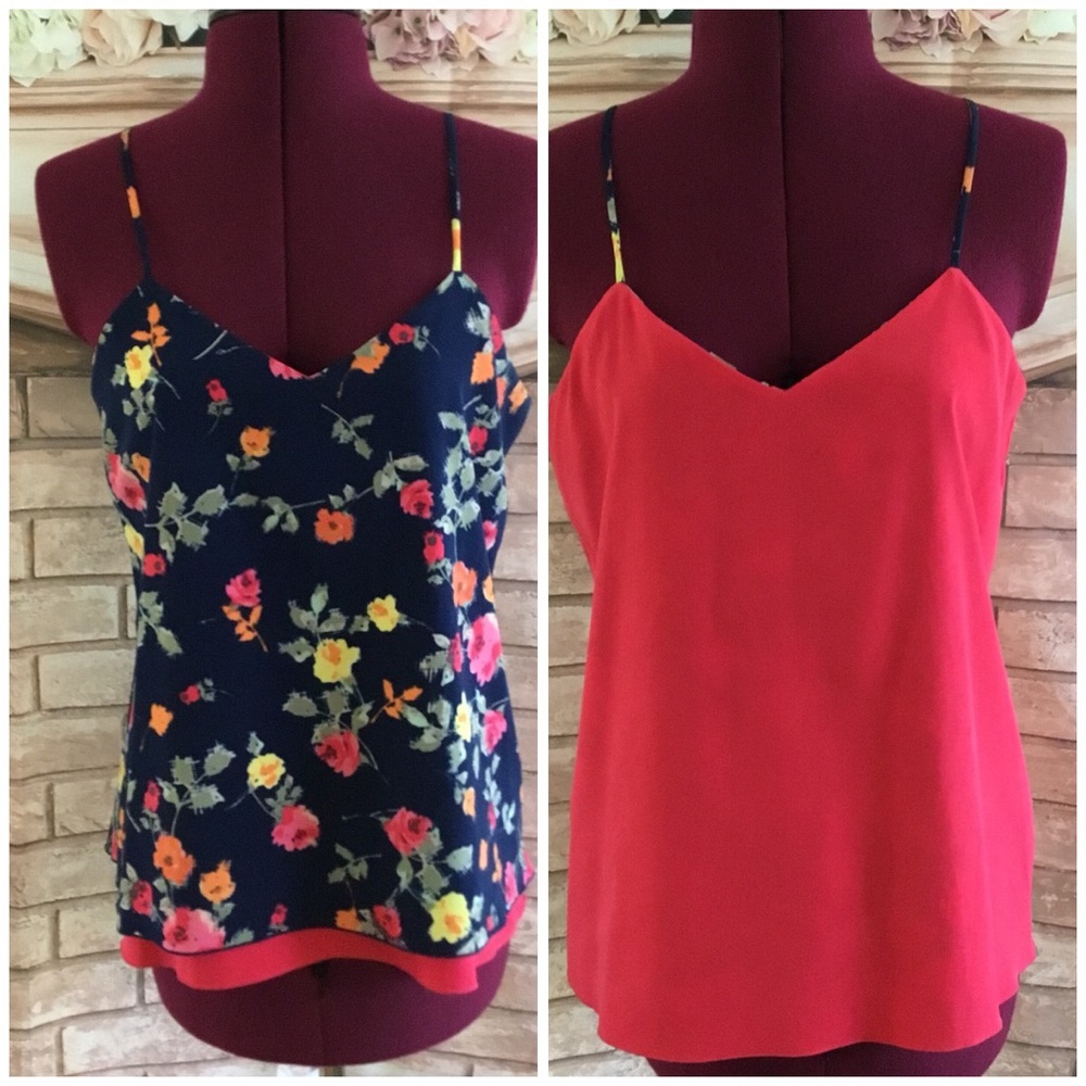 EUC Express Reversible Flower/Pink Racerback Tank